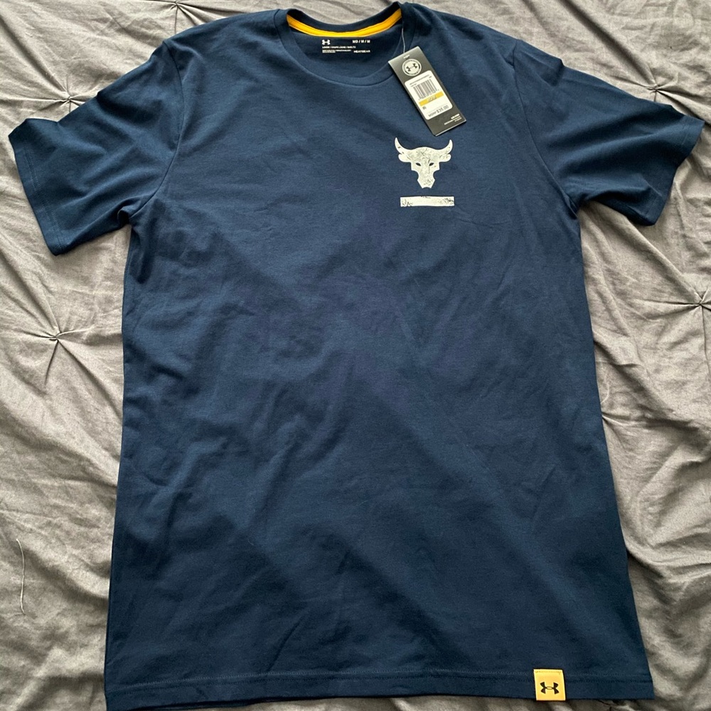 PROJECT ROCK UA BLOOD SWEAT RESPECT T Shirt (blue)